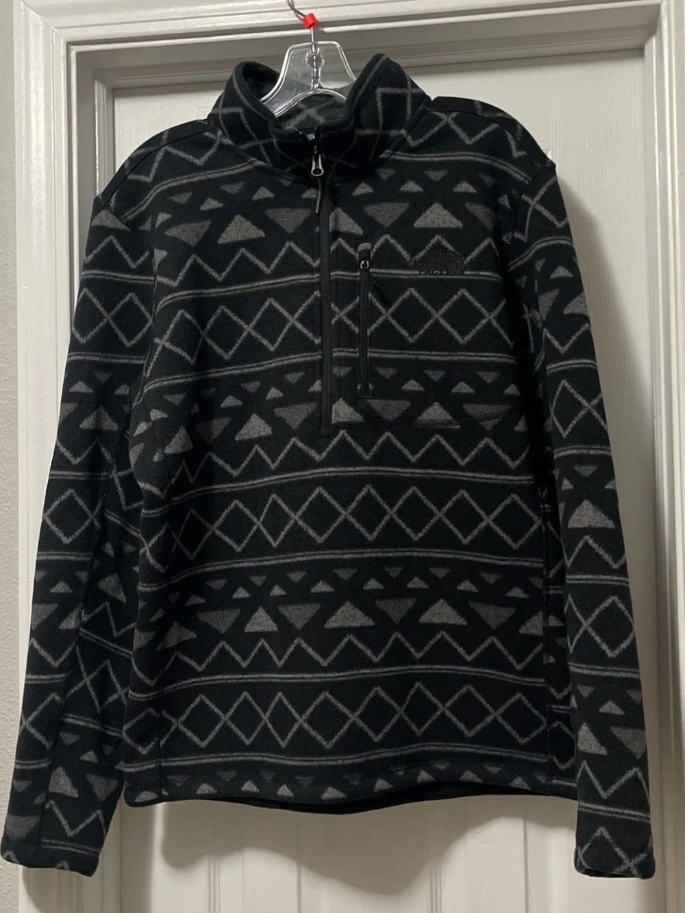 The North Face Jacket Mens M Novelty Gordon Lyons 1/4 Zip Fleece Knit Pullover